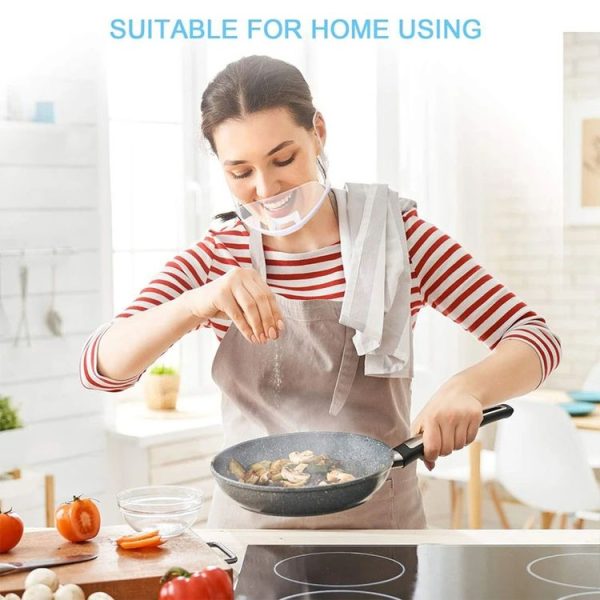 10pcs / Bag Recyclable Transparent Restaurant Mask Chef Anti-fog And Anti-Spittle Plastic Masks (opp Bag) - Image 8