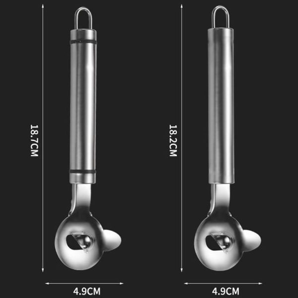 Stainless Steel Noodle Chipper Hangable Household Noodle Peeler, Model: Round Light Handle - Image 3
