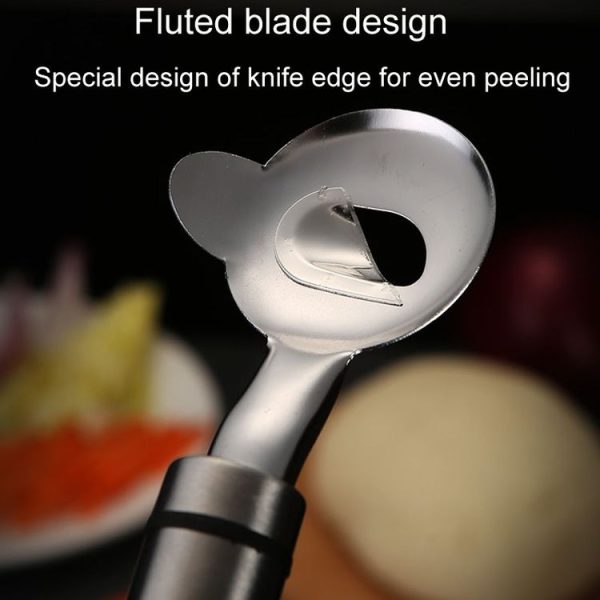 Stainless Steel Noodle Chipper Hangable Household Noodle Peeler, Model: Round Light Handle - Image 4