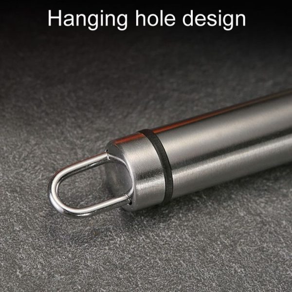 Stainless Steel Noodle Chipper Hangable Household Noodle Peeler, Model: Round Light Handle - Image 7