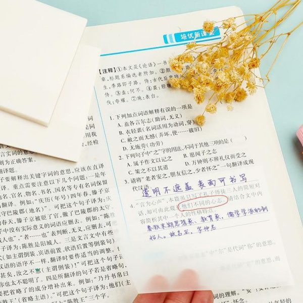 4packs Small Transparent Convenient Memo Stickers Student Notes Sticky Stickable Bookmarks - Image 10