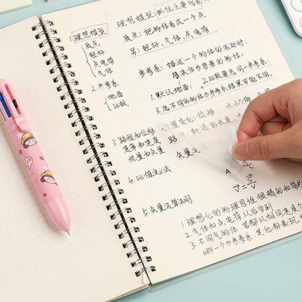 4packs Small Transparent Convenient Memo Stickers Student Notes Sticky Stickable Bookmarks - Image 2