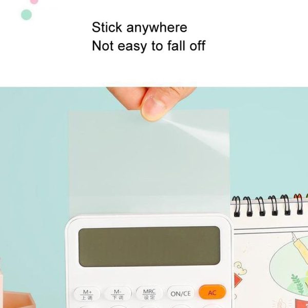 4packs Small Transparent Convenient Memo Stickers Student Notes Sticky Stickable Bookmarks - Image 5