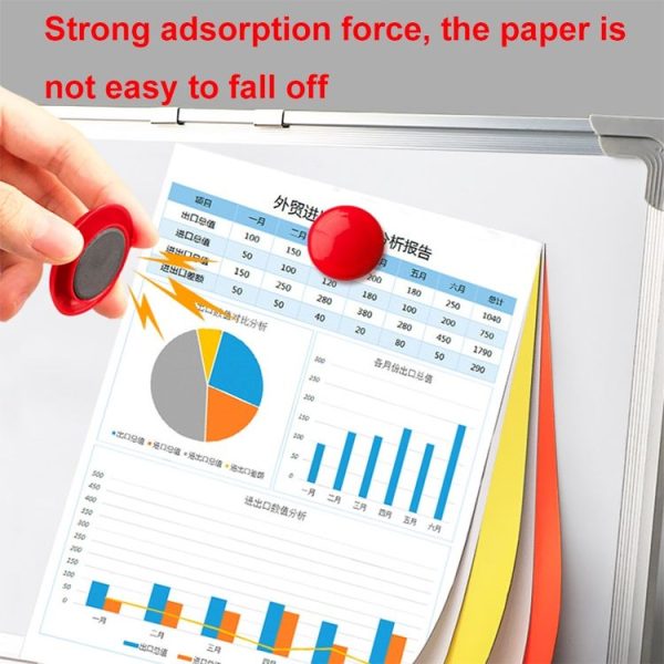 80pcs / Box 20mm Round Colorful Conference Teaching Whiteboard Paper Magnetic Buckle - Image 5