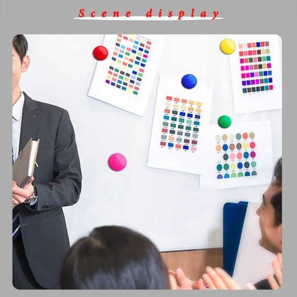 80pcs / Box 20mm Round Colorful Conference Teaching Whiteboard Paper Magnetic Buckle - Image 9