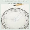 2pcs Multifunctional Drawing Ruler Function Drawing Protractor Geometric Ruler (For Primary School) - Image 3