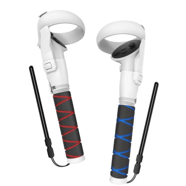 Meta Quest 2 AMVR BSG10 Handle Extension Rod Holder Rhythm Lightsaber Game VR Accessories (White)