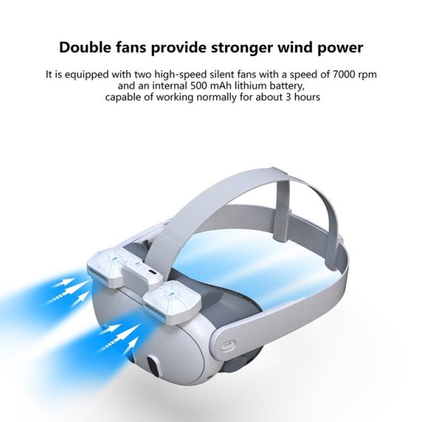 Meta Quest 3 Air Circulation Heat Dissipation Replacement Mask With Fan Anti-Fogging VR Mask Accessories - Image 2