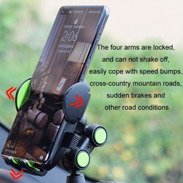 Car Dashboard Chuck Navigation Bracket Parking Number Plate (Black) - Image 5