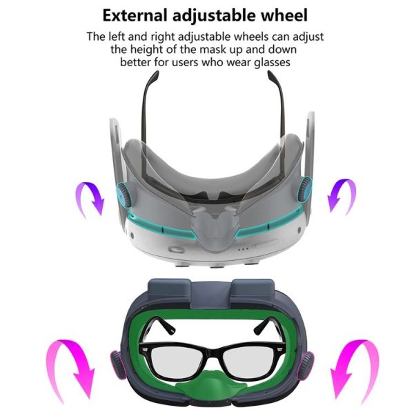 Meta Quest 3 Adjustable Replacement Eye Mask VR Blackout Soft Replacement Face Mask Set - Image 6