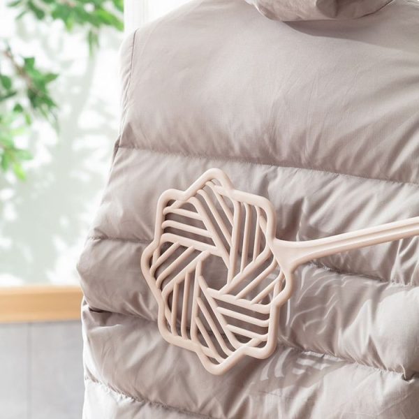Quilt Cleaning Duvet Fluffing Pat Plastic Quilt Pat Faux Rattan Household Quilt Mite Dusting Duster (Coffee Pink) - Image 2