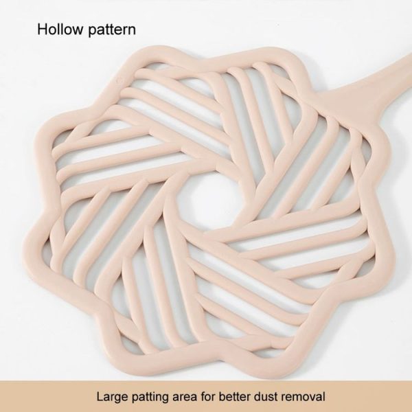 Quilt Cleaning Duvet Fluffing Pat Plastic Quilt Pat Faux Rattan Household Quilt Mite Dusting Duster (Coffee Pink) - Image 6