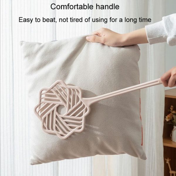 Quilt Cleaning Duvet Fluffing Pat Plastic Quilt Pat Faux Rattan Household Quilt Mite Dusting Duster (Coffee Pink) - Image 9