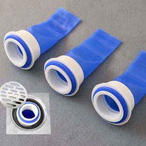 5pcs Silicone Floor Drain Plug Anti-Backflow Anti-odor Inner Core for Toilet Pipes Bathroom (Blue Set)