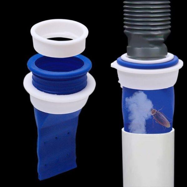 5pcs Silicone Floor Drain Plug Anti-Backflow Anti-odor Inner Core for Toilet Pipes Bathroom (Blue Set) - Image 2
