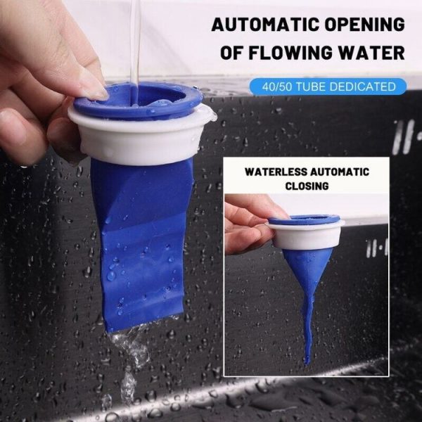 5pcs Silicone Floor Drain Plug Anti-Backflow Anti-odor Inner Core for Toilet Pipes Bathroom (Blue Set) - Image 3