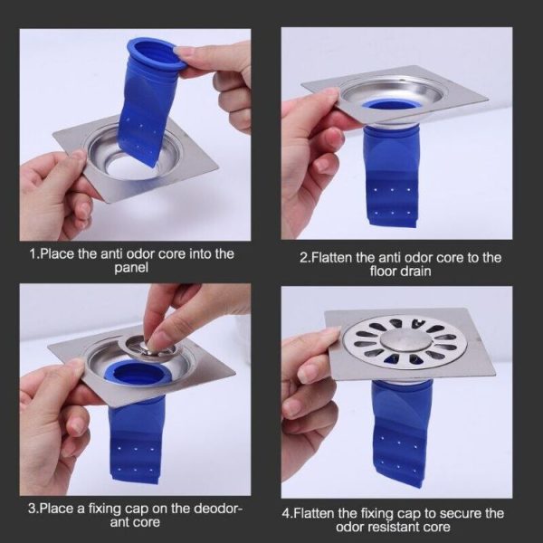 5pcs Silicone Floor Drain Plug Anti-Backflow Anti-odor Inner Core for Toilet Pipes Bathroom (Blue Set) - Image 8