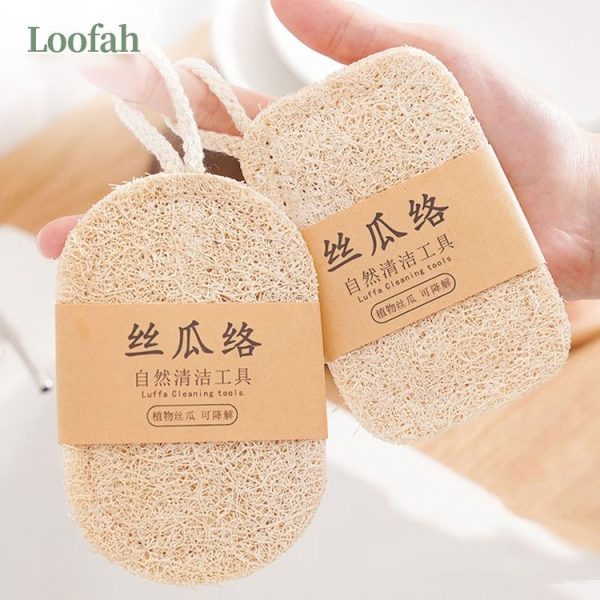 Natural Loofah Dishwashing Brush Dishwashing Tool Loofah Rag Brush, Style: Soft Square (Cowhide Paper) - Image 2
