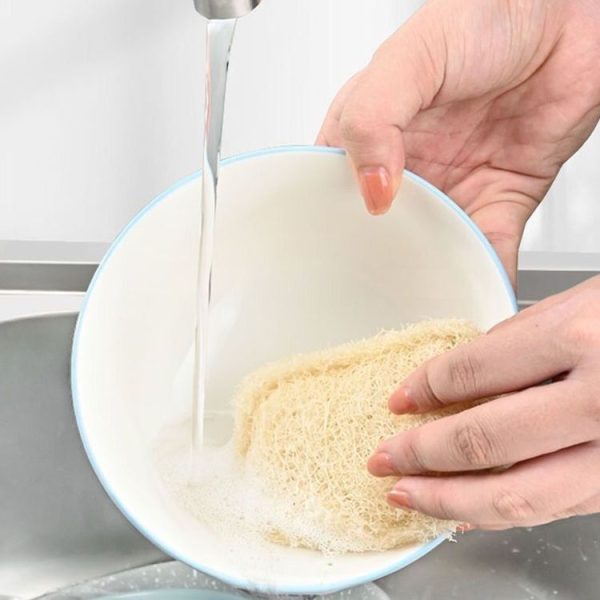Natural Loofah Dishwashing Brush Dishwashing Tool Loofah Rag Brush, Style: Soft Square (Cowhide Paper) - Image 7