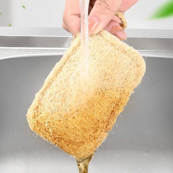 Natural Loofah Dishwashing Brush Dishwashing Tool Loofah Rag Brush, Style: Soft Square (Cowhide Paper) - Image 8