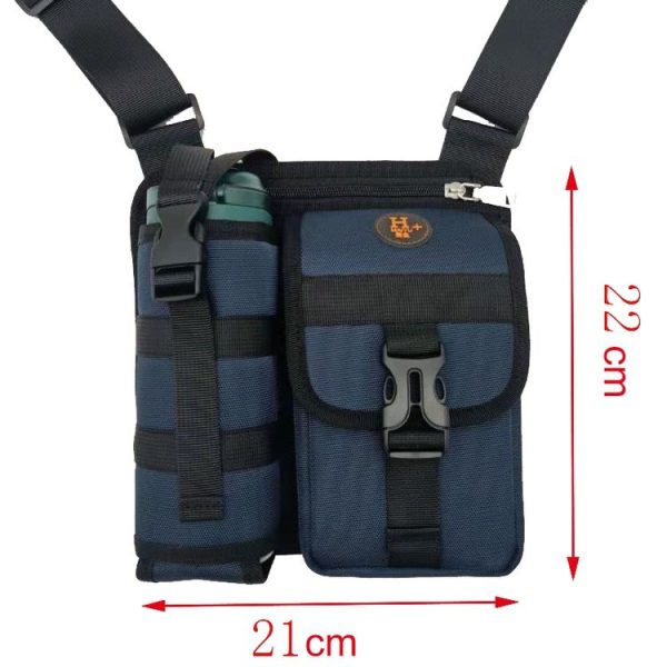Wear-resistant Waterproof Single-shoulder Cross-body Water Bottle Bag Outdoor Travel Backpack (Green) - Image 3