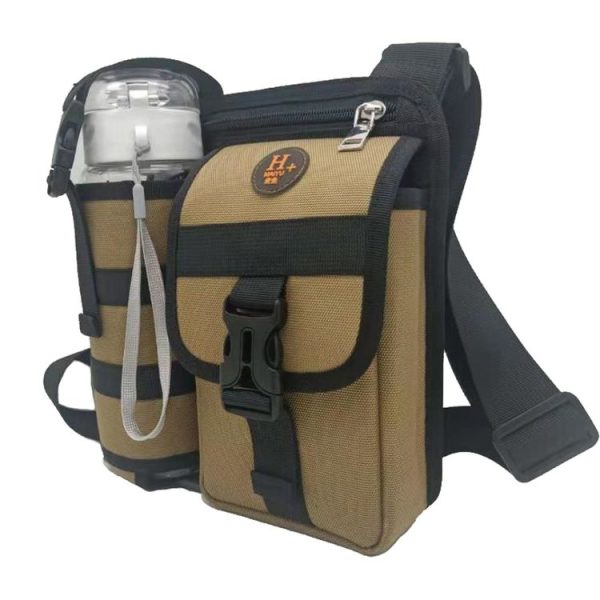 Wear-resistant Waterproof Single-shoulder Cross-body Water Bottle Bag Outdoor Travel Backpack (Green) - Image 9