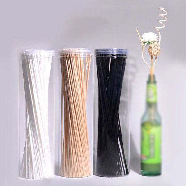 100pcs / Box 3mmx20cm Rattan Aromatherapy Stick Floral Water Diffuser Hotel Deodorizing Diffuser Stick (Black) - Image 2