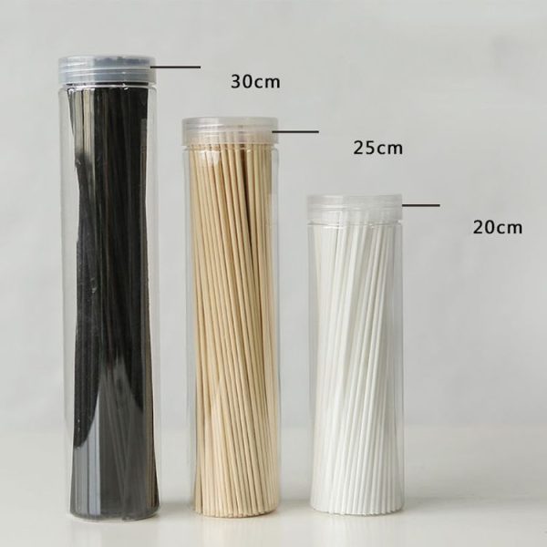 100pcs / Box 3mmx20cm Rattan Aromatherapy Stick Floral Water Diffuser Hotel Deodorizing Diffuser Stick (Black) - Image 3