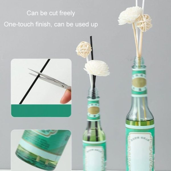 100pcs / Box 3mmx20cm Rattan Aromatherapy Stick Floral Water Diffuser Hotel Deodorizing Diffuser Stick (Black) - Image 5