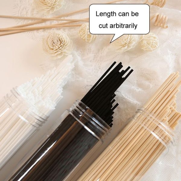 100pcs / Box 3mmx20cm Rattan Aromatherapy Stick Floral Water Diffuser Hotel Deodorizing Diffuser Stick (Black) - Image 6