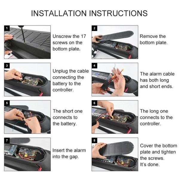 Xiaomi M365 Electric Scooter 36-55V Anti-Theft Alarm Detector + 2 Remote Controller - Image 8