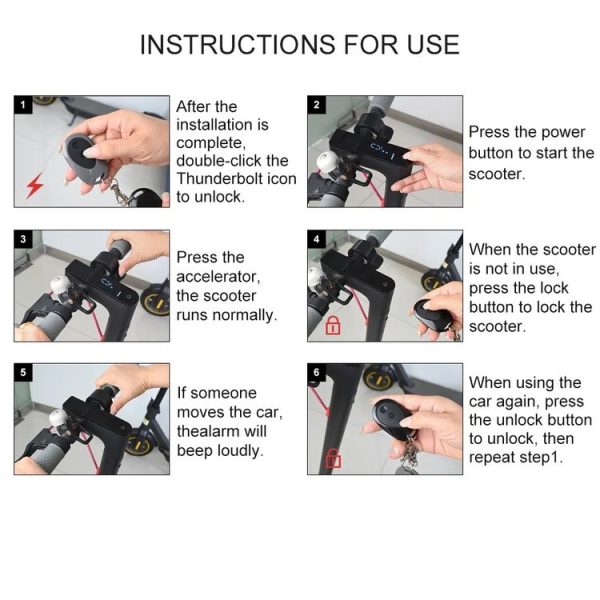Xiaomi M365 Electric Scooter 36-55V Anti-Theft Alarm Detector + 2 Remote Controller - Image 9