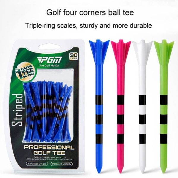 30pcs / Box PGM 83mm Golf Ball Tee Limit Scale Line Tee Ball Holder, Model: QT027-White - Image 3