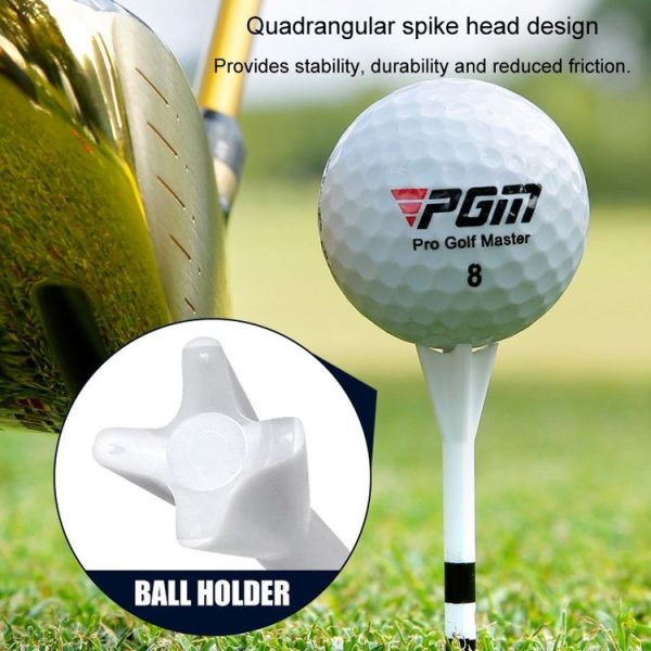 30pcs / Box PGM 83mm Golf Ball Tee Limit Scale Line Tee Ball Holder, Model: QT027-White - Image 4