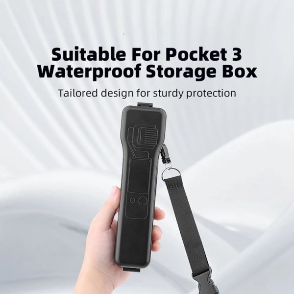 DJI OSMO POCKET 3 BRDRC Waterproof Storage Box Protective Shell With Lanyard (Black) - Image 4