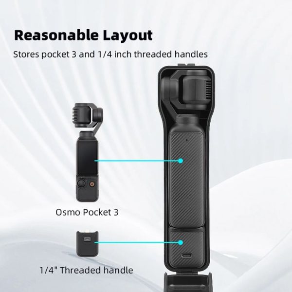 DJI OSMO POCKET 3 BRDRC Waterproof Storage Box Protective Shell With Lanyard (Black) - Image 5
