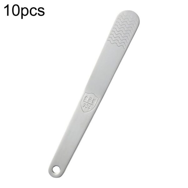 10pcs Thickened Stainless Steel Stirring Spoon Kitchen Dumpling Multifunctional Mixing Tool