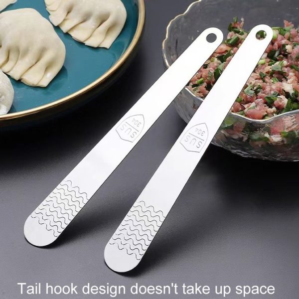 10pcs Thickened Stainless Steel Stirring Spoon Kitchen Dumpling Multifunctional Mixing Tool - Image 6