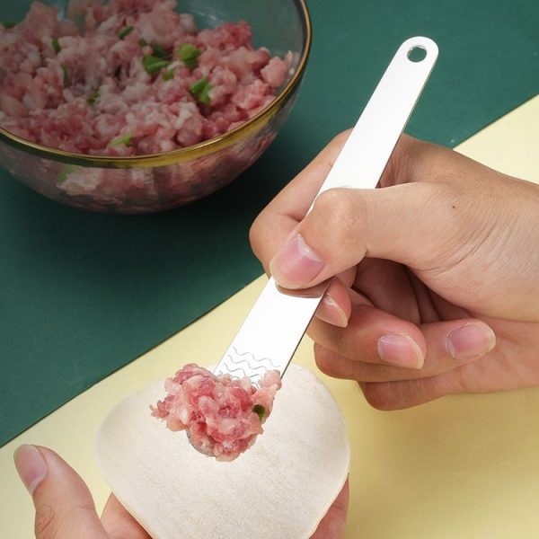 10pcs Thickened Stainless Steel Stirring Spoon Kitchen Dumpling Multifunctional Mixing Tool - Image 8