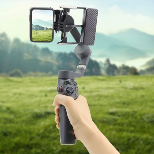 Universal Phone Gimbal to Sports Camera Adapter For DJI OSMO 6 / 5 / 4 / 3 to Gopro DJI Action 4 (Black) - Image 2