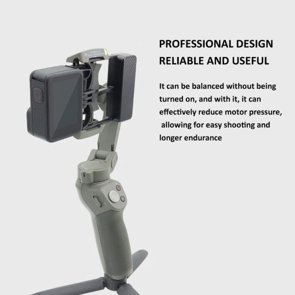 Universal Phone Gimbal to Sports Camera Adapter For DJI OSMO 6 / 5 / 4 / 3 to Gopro DJI Action 4 (Black) - Image 3