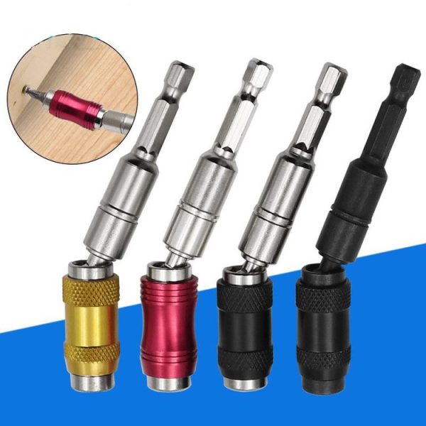 Hexagonal Shank Quick Release Self-Locking Joint Extension Rod Electric Drill Driver Extension Quick Conversion Bits (Silver+Red) - Image 2