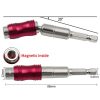 Hexagonal Shank Quick Release Self-Locking Joint Extension Rod Electric Drill Driver Extension Quick Conversion Bits (Silver+Red) - Image 4