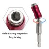 Hexagonal Shank Quick Release Self-Locking Joint Extension Rod Electric Drill Driver Extension Quick Conversion Bits (Silver+Red) - Image 5