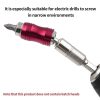 Hexagonal Shank Quick Release Self-Locking Joint Extension Rod Electric Drill Driver Extension Quick Conversion Bits (Silver+Red) - Image 6
