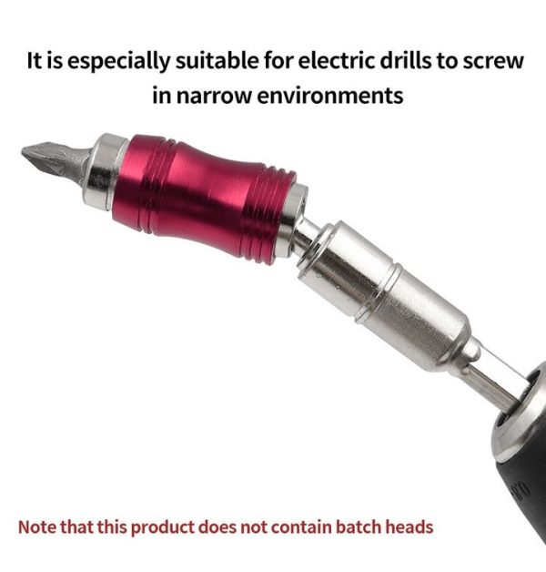 Hexagonal Shank Quick Release Self-Locking Joint Extension Rod Electric Drill Driver Extension Quick Conversion Bits (Silver+Red) - Image 6