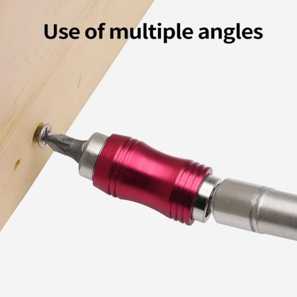 Hexagonal Shank Quick Release Self-Locking Joint Extension Rod Electric Drill Driver Extension Quick Conversion Bits (Silver+Red) - Image 8