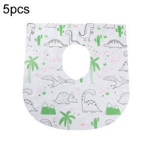 5pcs Disposable Nonwoven Toilet Pad Portable Hotel And Traveling Cartoon Universal Cushion, Style: Dinosaur (60 x 64cm)