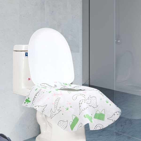 5pcs Disposable Nonwoven Toilet Pad Portable Hotel And Traveling Cartoon Universal Cushion, Style: Dinosaur (60 x 64cm) - Image 6