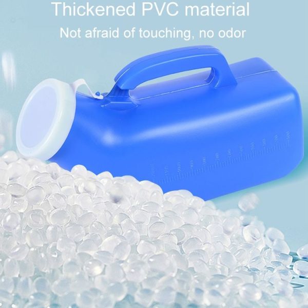 Household Mens Urinal 1200ml Plastic Potty With Lid And Smooth Mouth Urinal (Blue) - Image 4